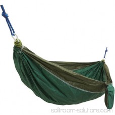 Survival Gear 1-Person High-Thread-Count Parachute Hiking and Camping Hammock with Ropes and Carabiners 556097072